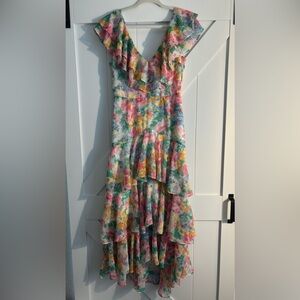 Floral Ruffle Midi Dress